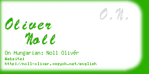 oliver noll business card