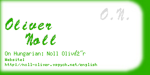 oliver noll business card